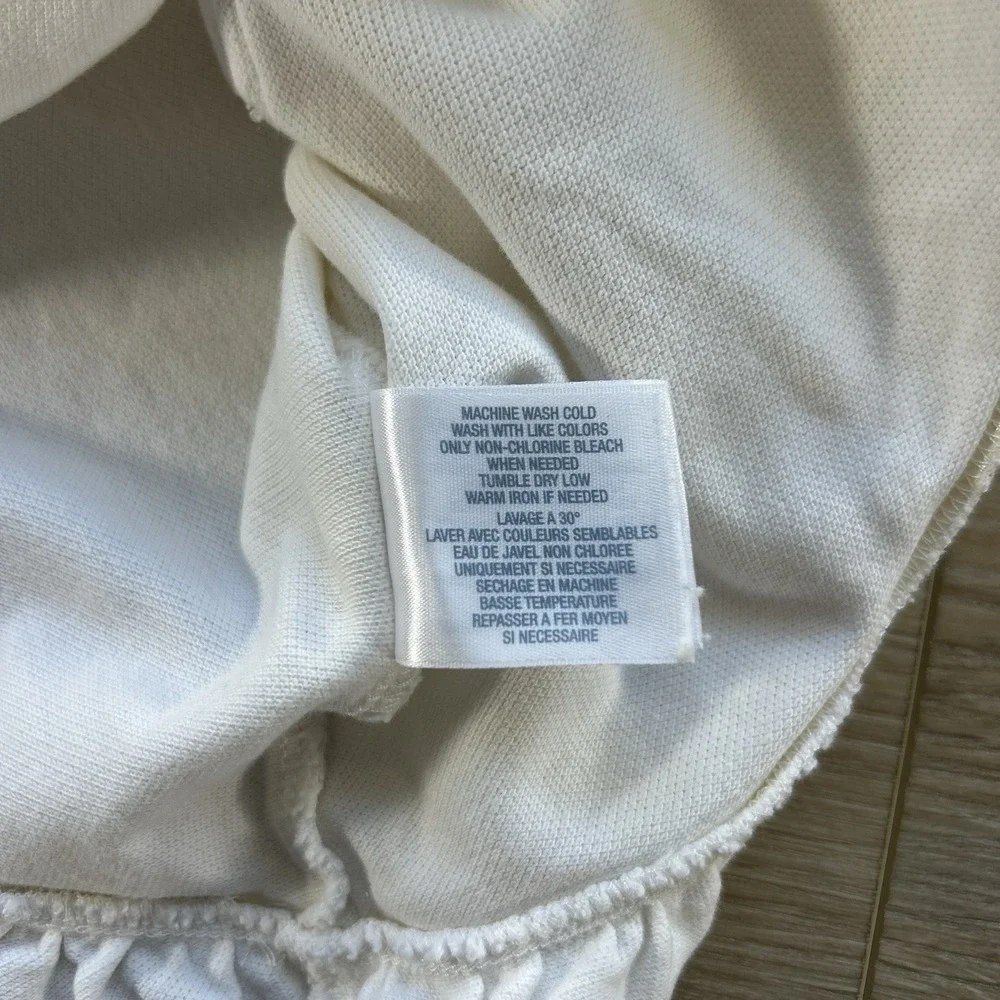 Ralph Lauren Baby Girls 3M Polo Dress White Short Sleeve Blue Pony‎ Drop Waist